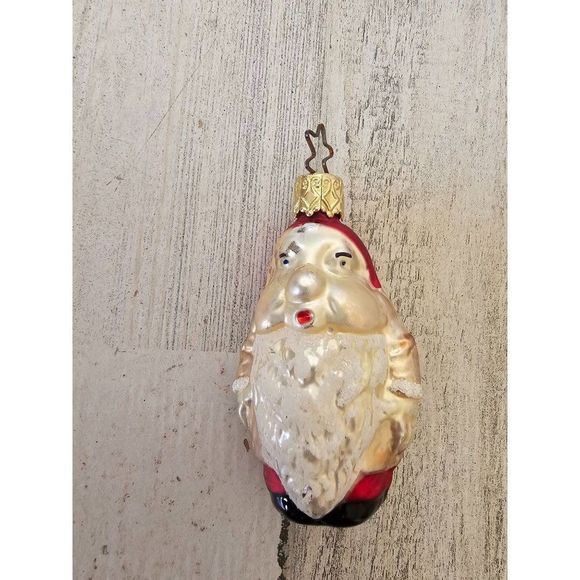 Inge glas Snow White dwarf Santa Glass ornament - Picture 1 of 9